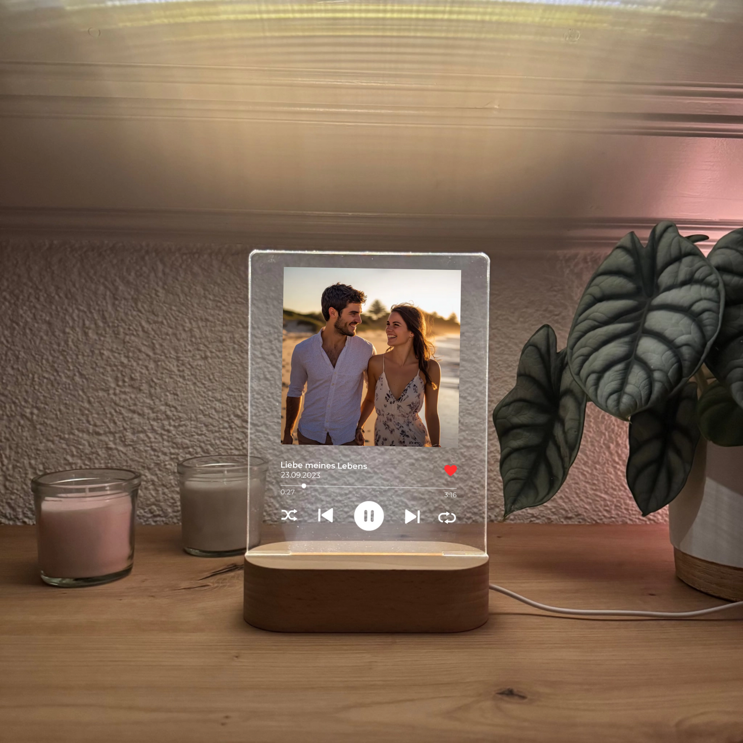 Personalisiertes Acrylglas mit LED