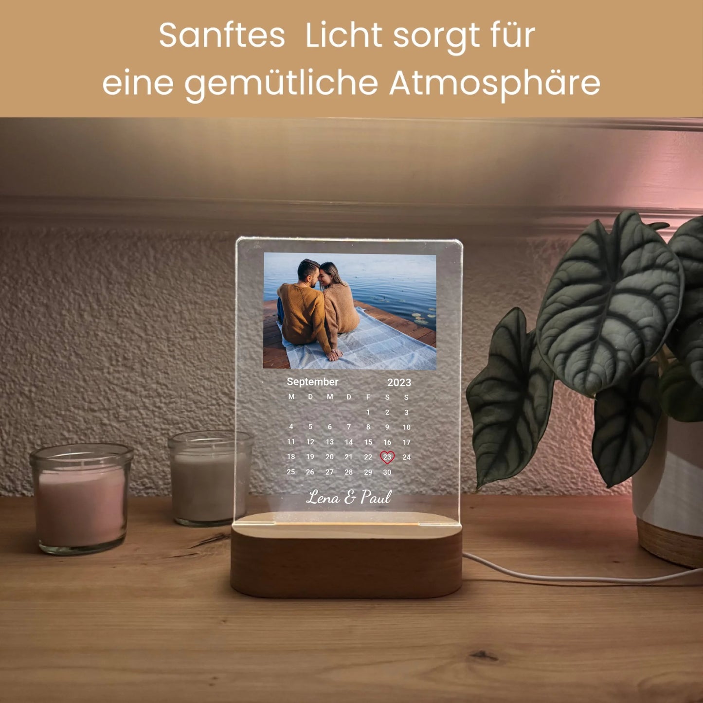 Sanftes Licht sorgt für eine gemütliche Atmosphäre