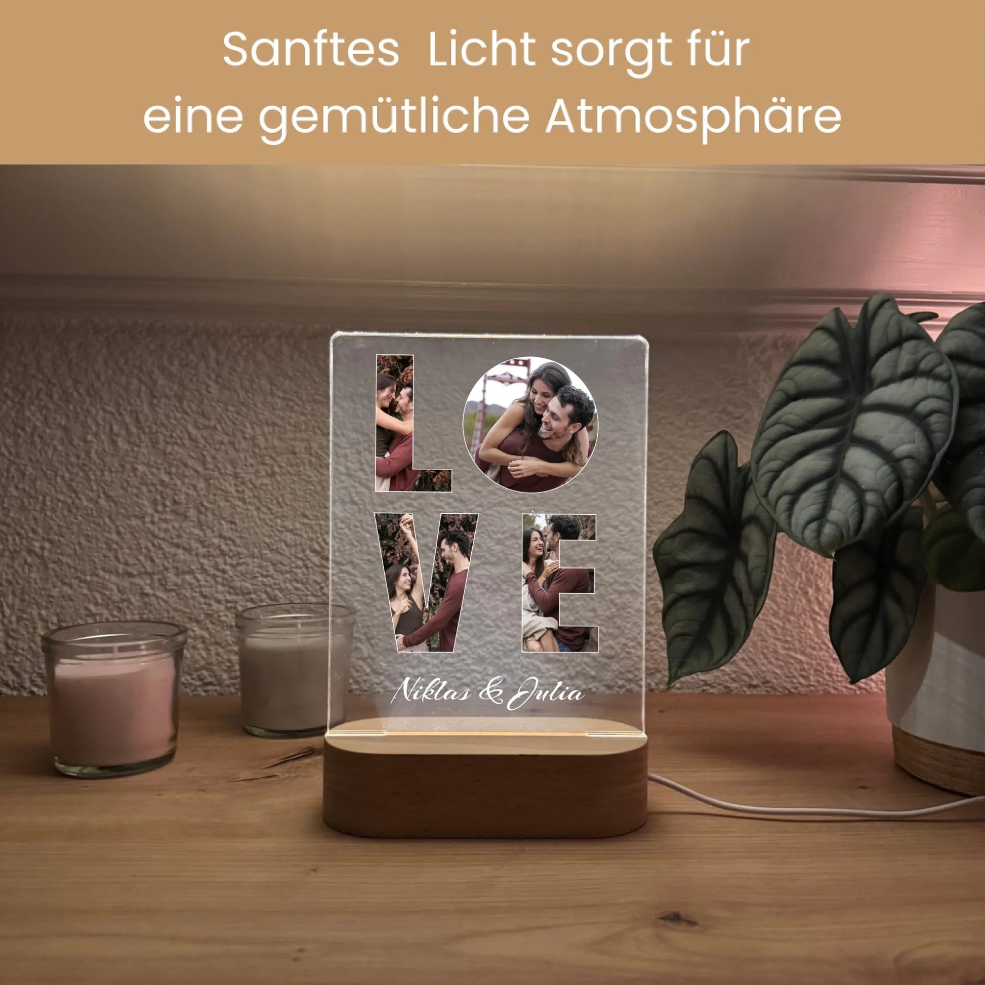 Sanftes Licht sorgt für eine gemütliche Atmosphäre