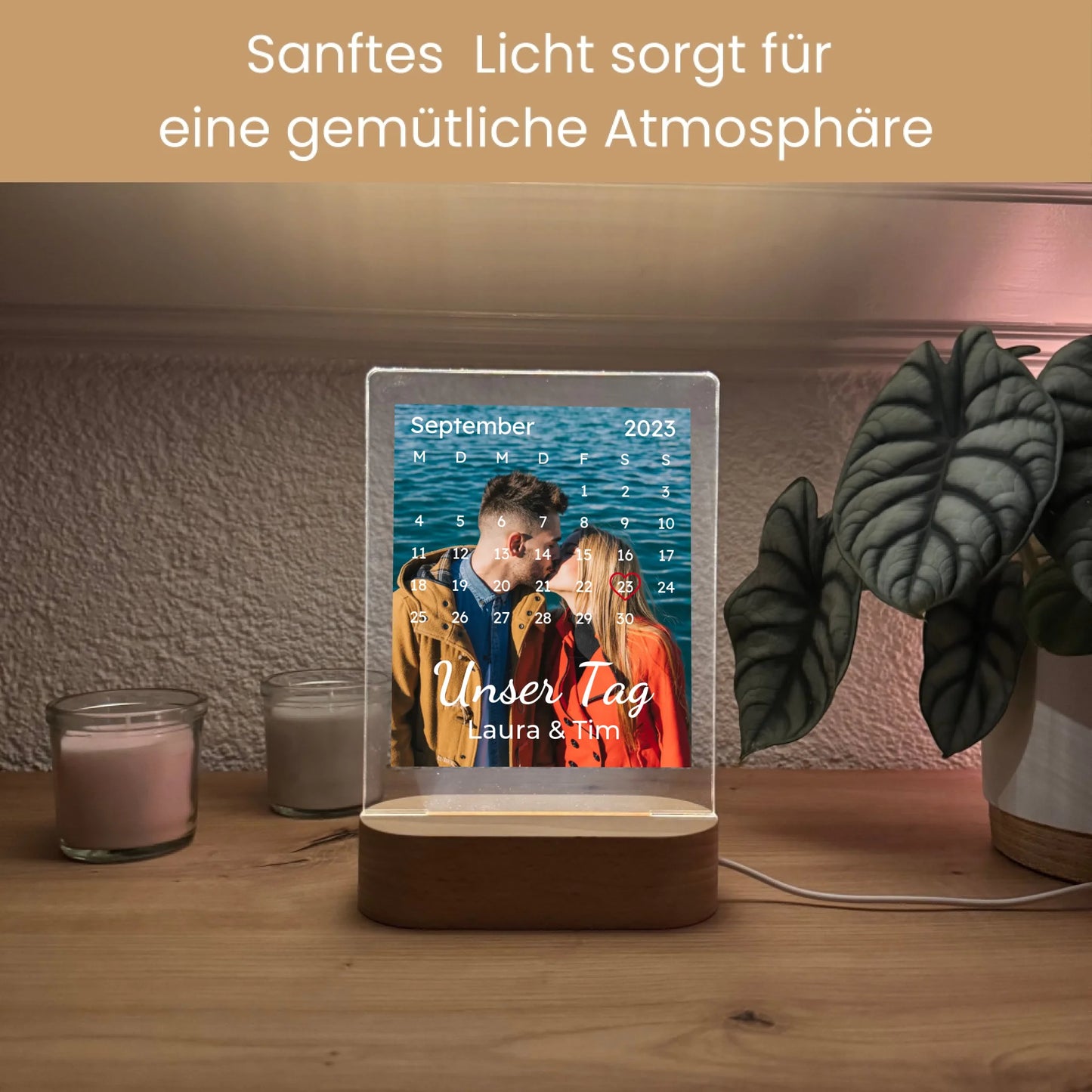 Sanftes Licht sorgt für eine gemütliche Atmosphäre