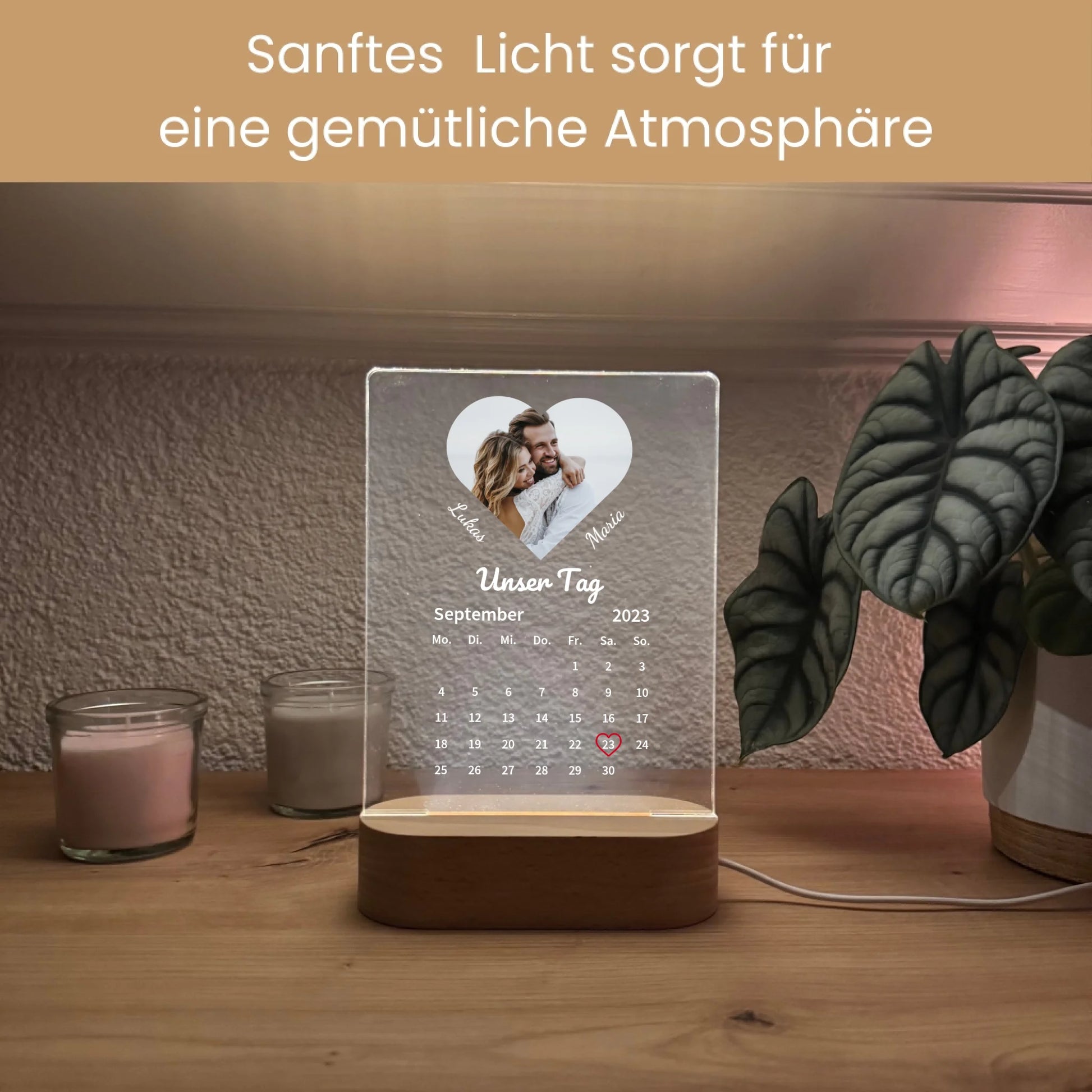 Sanftes Licht sorgt für eine gemütliche Atmosphäre