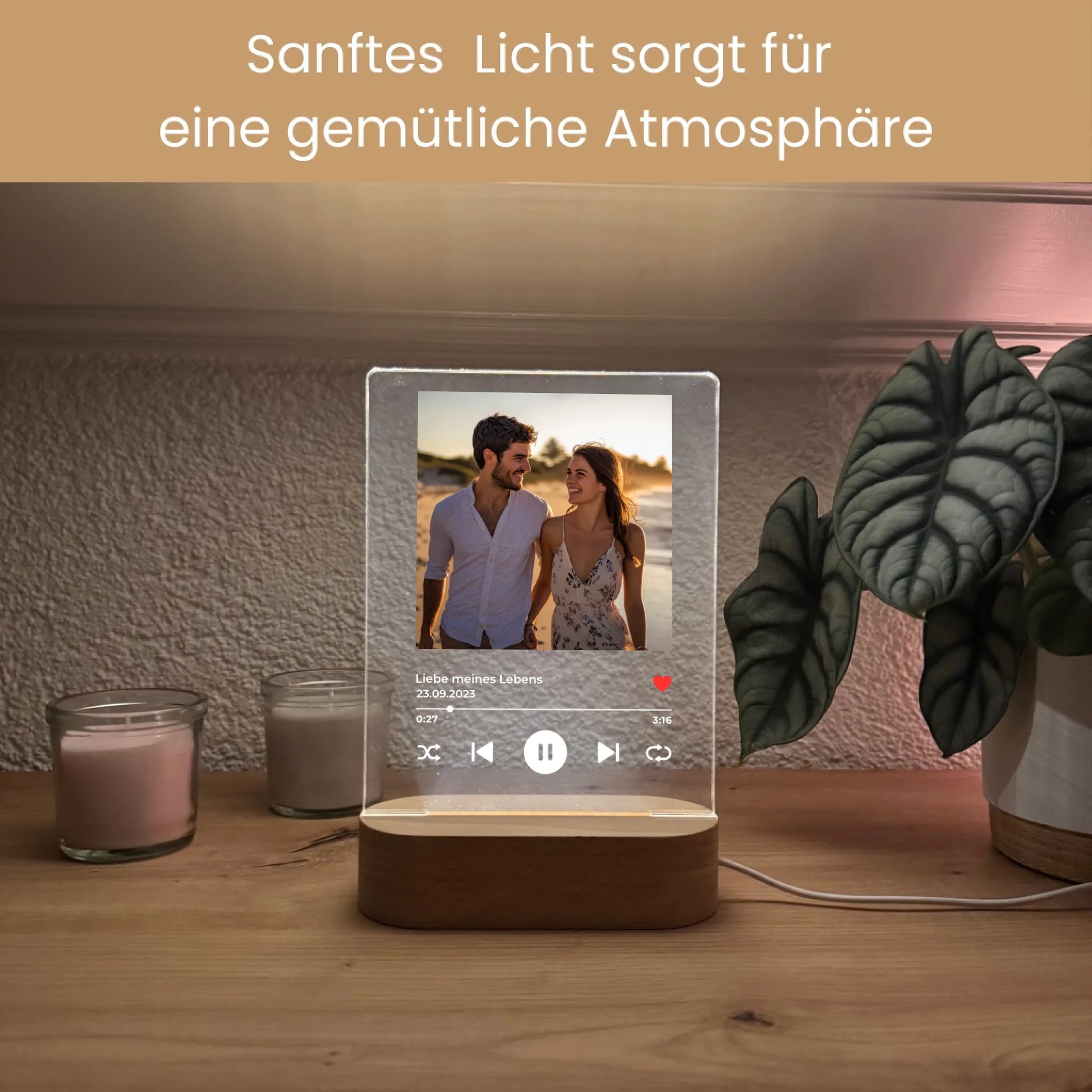 Sanftes Licht sorgt für eine gemütliche Atmosphäre