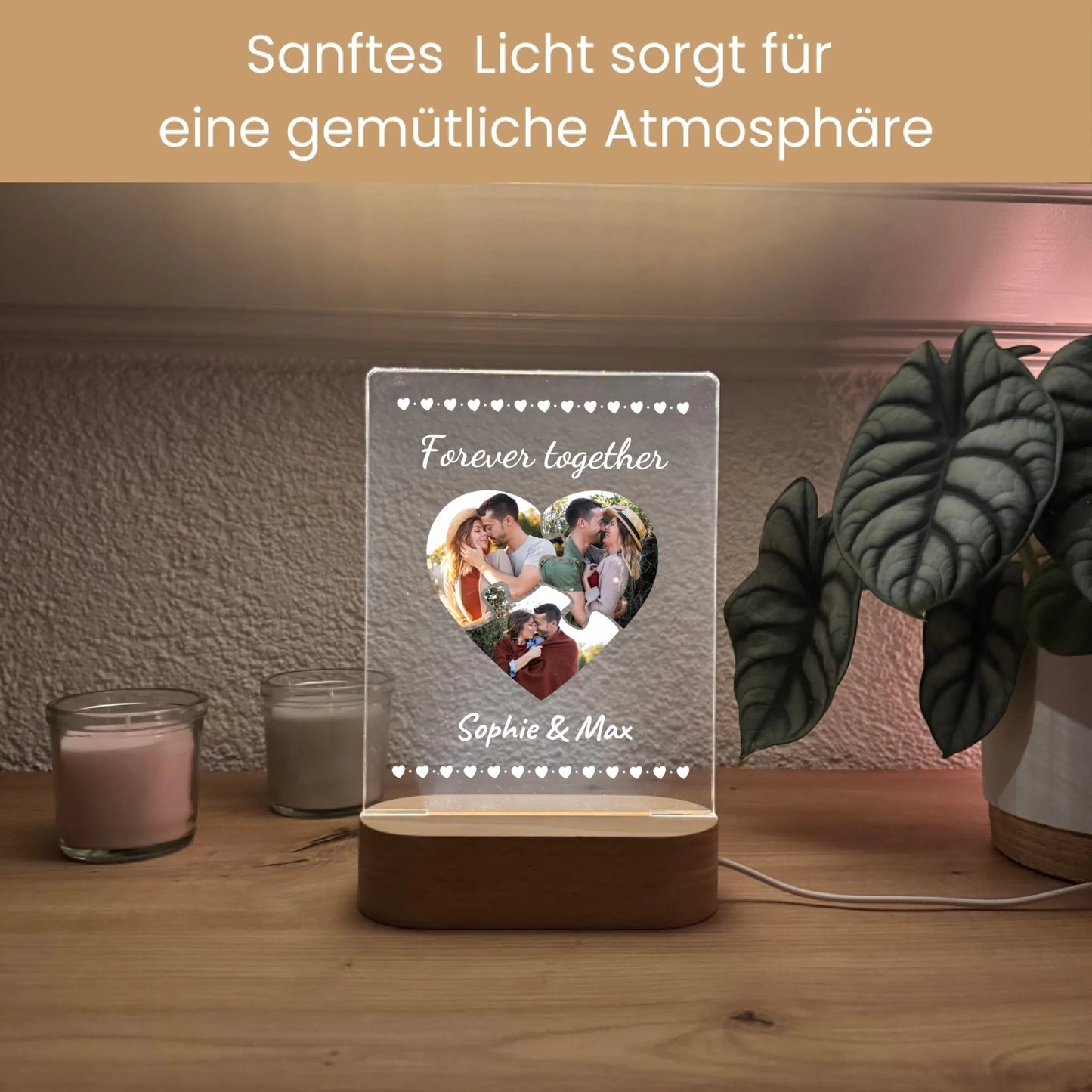Sanftes Licht sorgt für eine gemütliche Atmosphäre