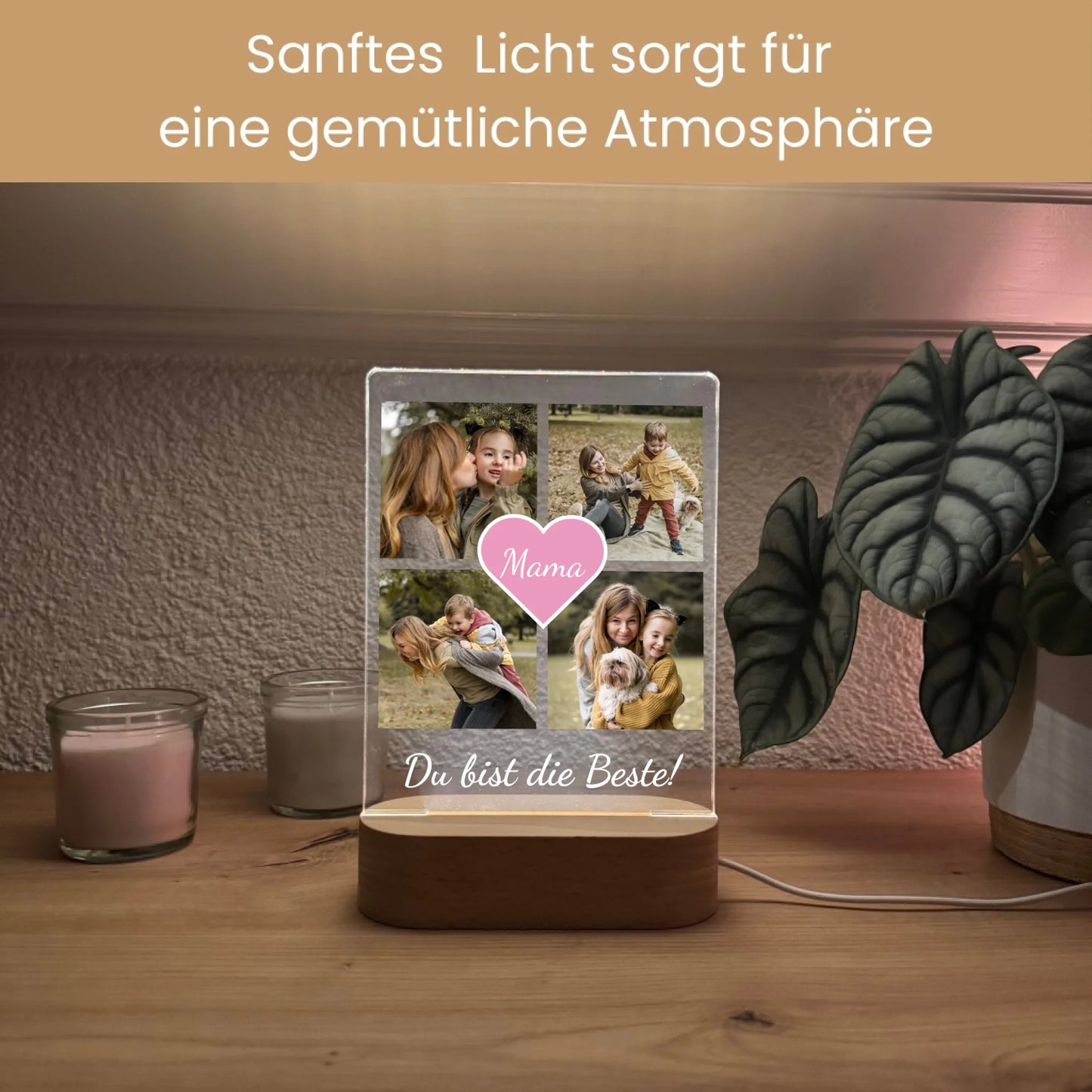 Sanftes Licht sorgt für eine gemütliche Atmosphäre