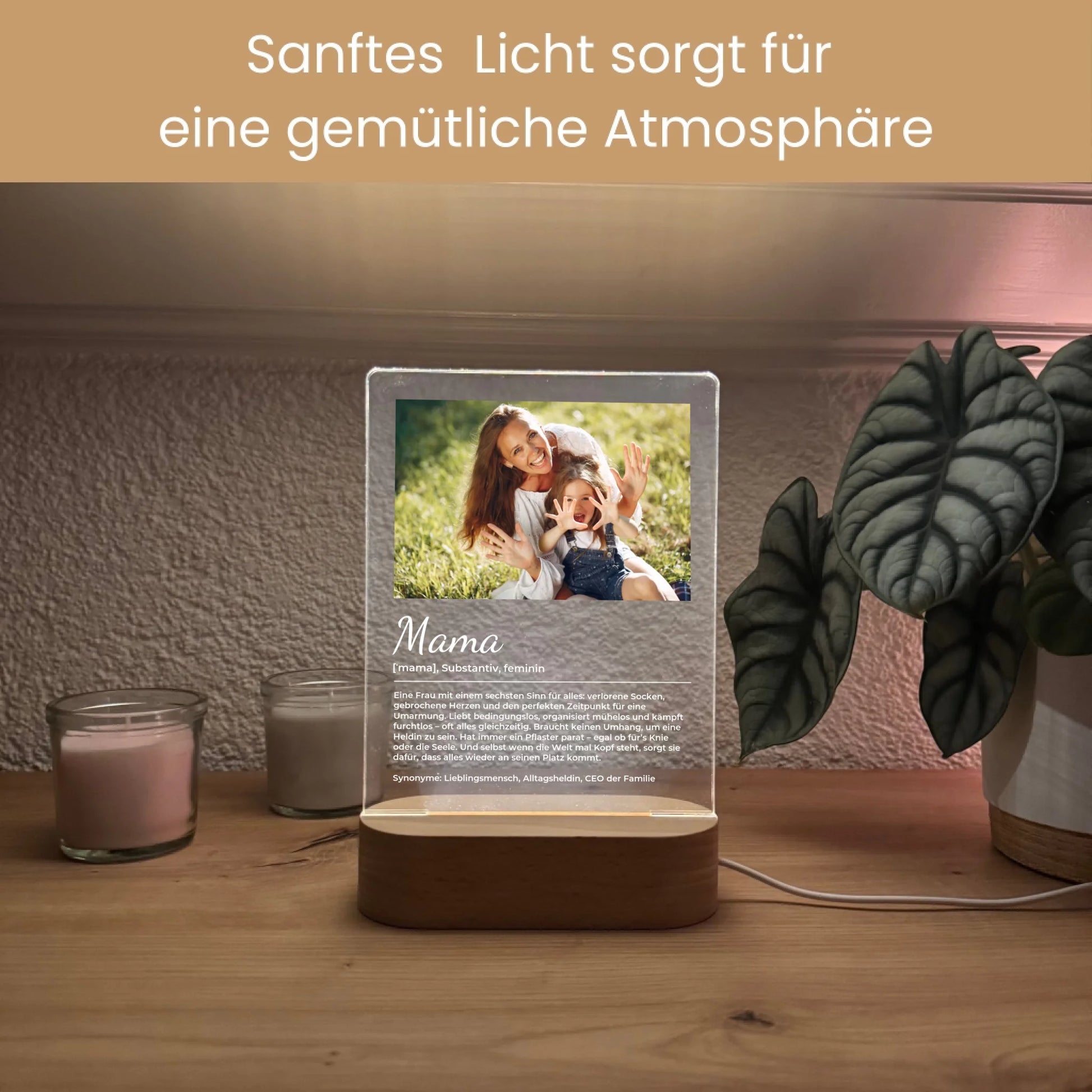Sanftes Licht sorgt für eine gemütliche Atmosphäre